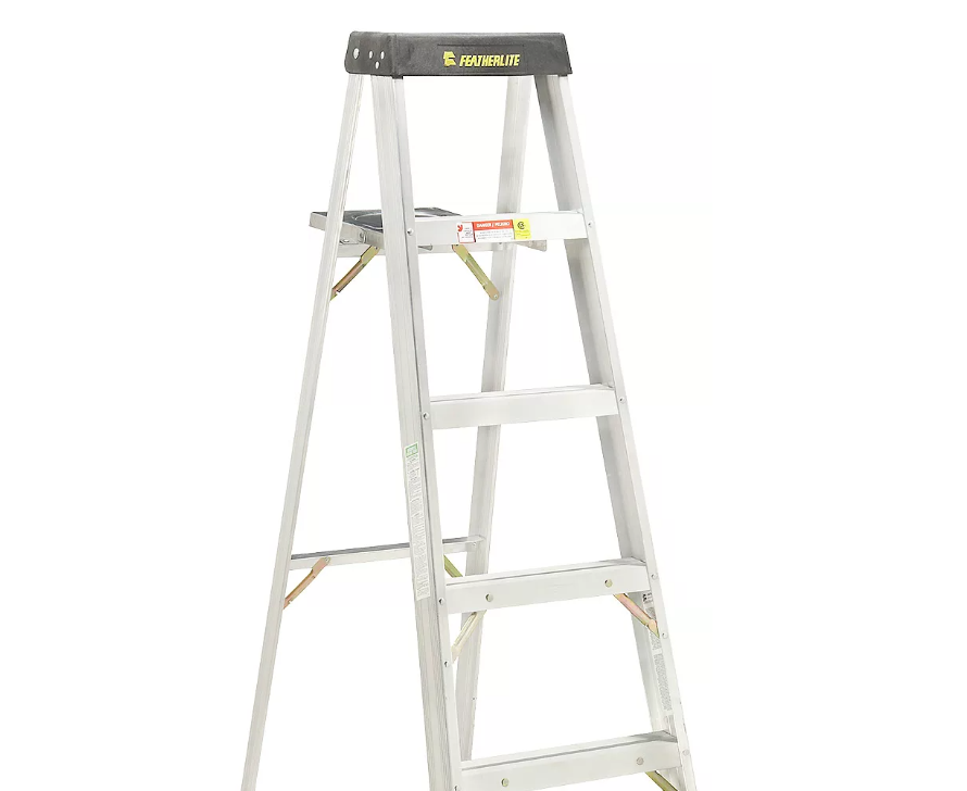 Featherlite 2410 – 10 ft Aluminum Step Ladder (Commercial Duty)