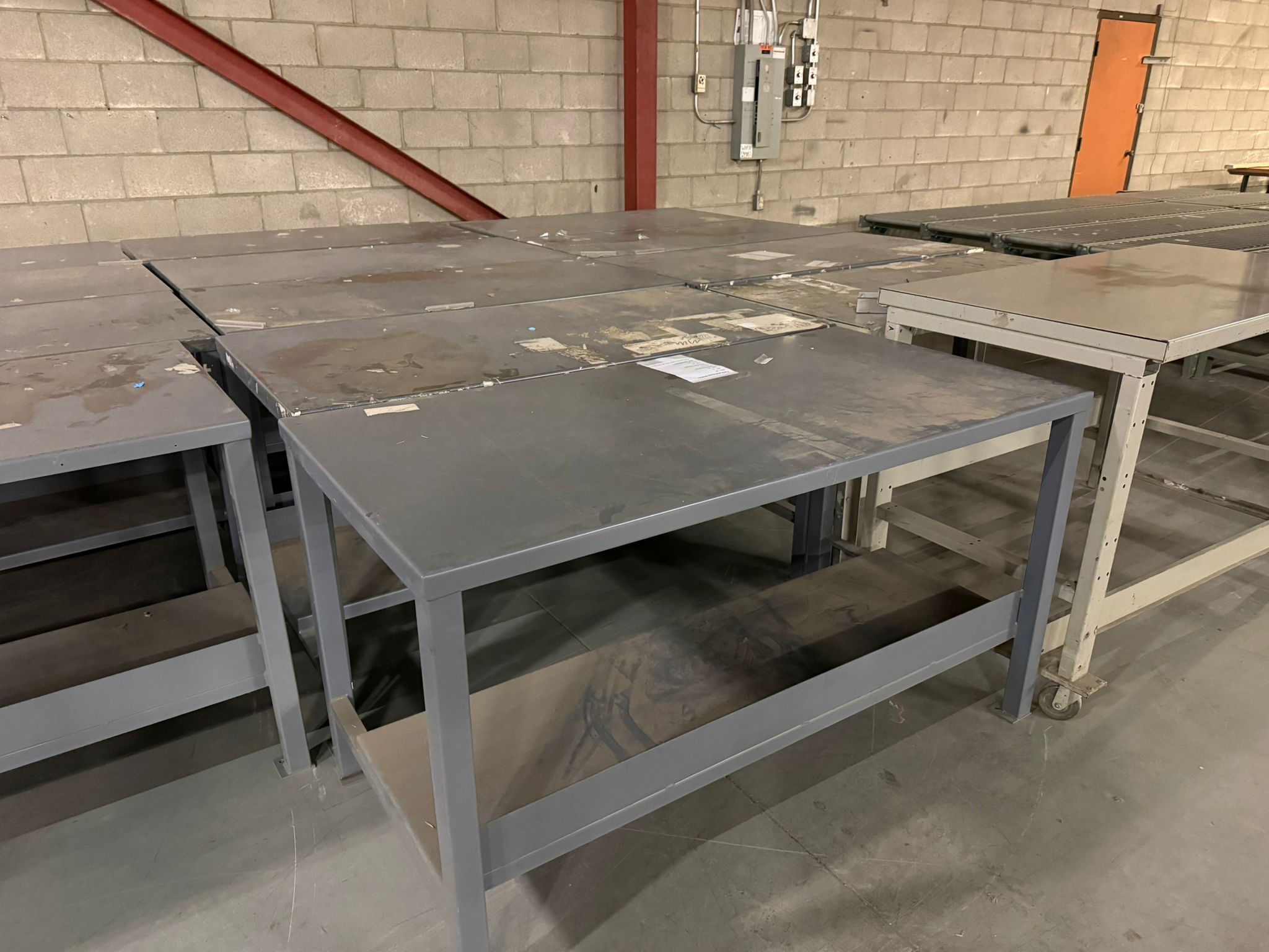 Heavy Duty Steel Work Table – 60" × 30" × 34" With 2 Shelves