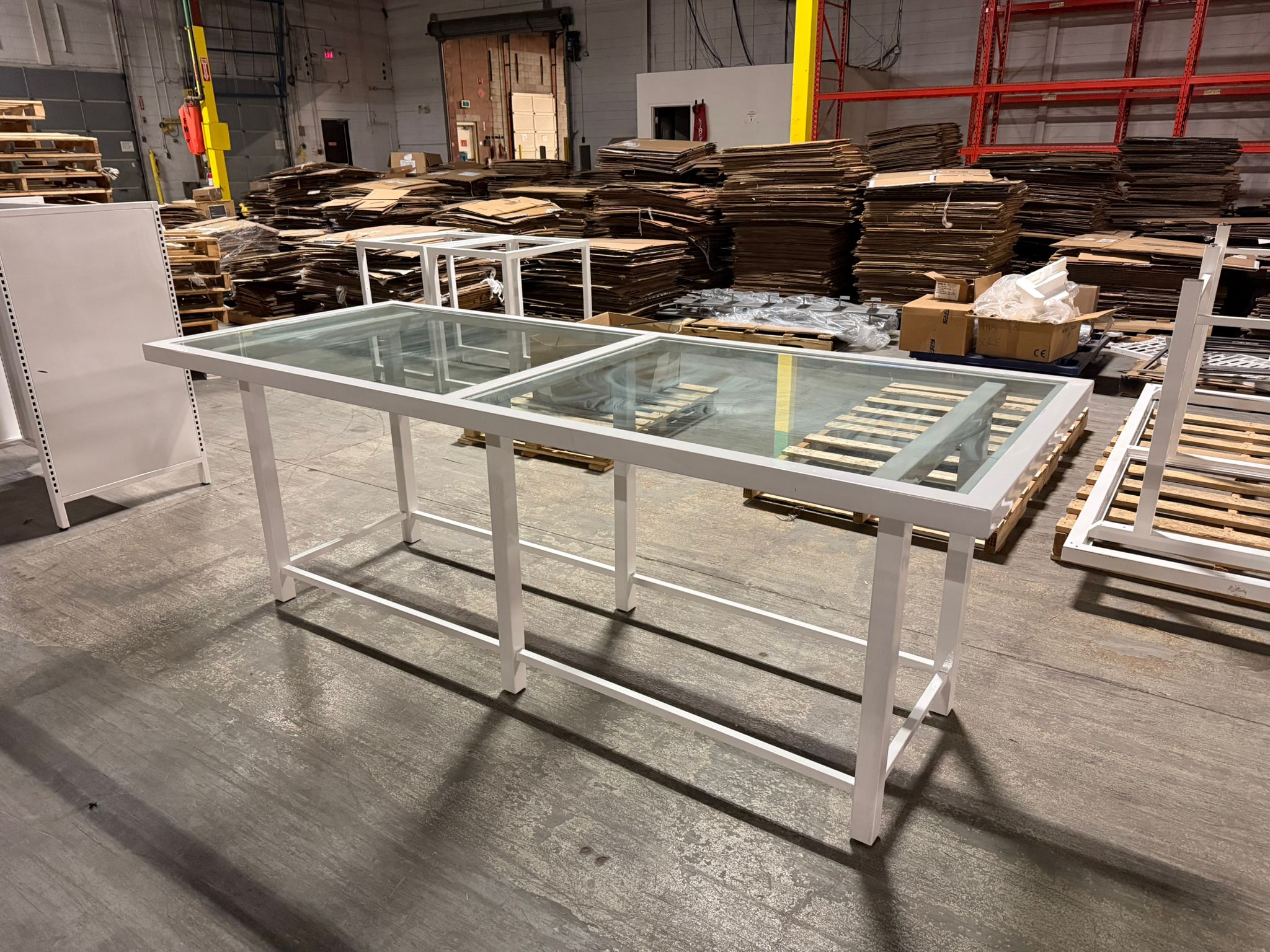 8 ft Glass Display Table – Retail Store Display Counter
